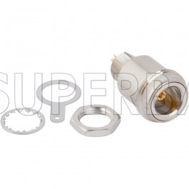 Superbat 50 Ohm N Type Jack Female Straight Bulkhead Solder Cup Connector