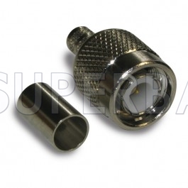 TNC Male Plug Straight Crimp Connector 75 Ohm for RG-59