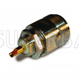 Superbat RF Connector N Type Straight Bulkhead Jack Female Solder Cup