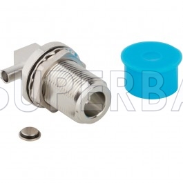 Superbat N Type Jack Female Right Angle Blukhead 50 Ohm Low PIM Connector For 0.141" semi-rigid Cable