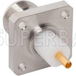 Superbat  50 Ohm N-Type Straight Jack Female Solder Cup Panel Mount RF Connector