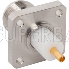 Superbat  50 Ohm N-Type Straight Jack Female Solder Cup Panel Mount RF Connector