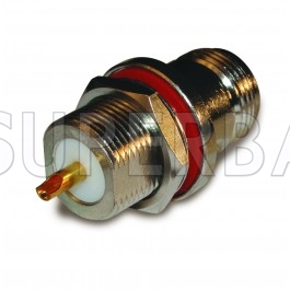 Superbat N Type 50 Ohm Straight Jack Female Solder Cup Bulkhead with O-ring Connector