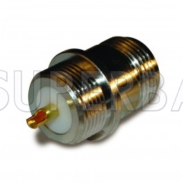 Superbat RF Connector N Type Straight Bulkhead Jack Female Solder Cup 50 Ohm