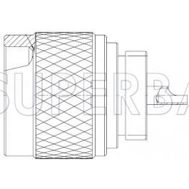 Superbat N Type Straight Plug Male Solder Cup 50 Ohm Connector