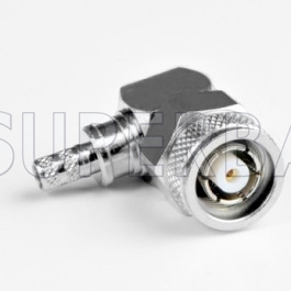 TNC Plug (female socket) Right Angle Crimp Reverse Polarized ARC Connector 50 Ohm for LMR-200