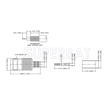 TNC Female Jack Crimp Connector 50 Ohm for LMR-240 Coax Cable