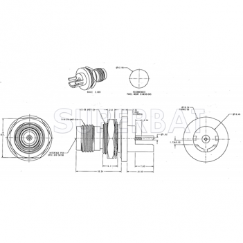 Superbat TNC Jack (male pin) Reverse Polarity Bulkhead PCB End Launch RF Connector 50 Ohm