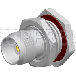 TNC Female Jack Solder Bulkhead Straight Connector 50 Ohm with O-ring for 0.085" Semi-Rigid Cable