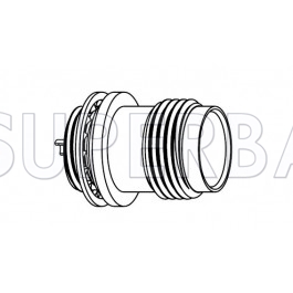 50 Ohm Superbat TNC Female Jack Straight Round Post Bulkhead RF Connector