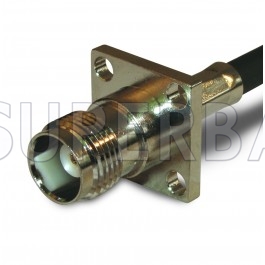 TNC Female Jack Crimp 4-Hole Flange Connector 50 Ohm for LMR-195 KSR-195 Coax Cable