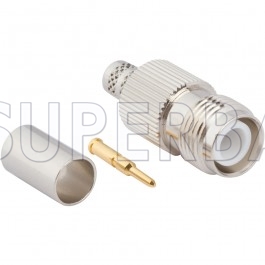 TNC Jack (male pin) Crimp Reverse Polarized Connector 50 Ohm for LMR-240