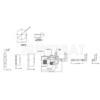 TNC Female Jack Solder Straight Bulkhead Connector 50 Ohm with O-ring for 0.085" Semi-Rigid Cable