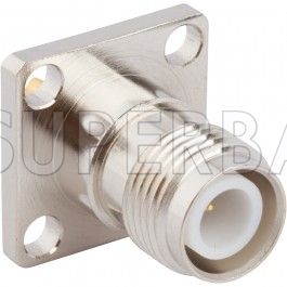 Superbat TNC Jack (male pin) Reverse Polarized Round Post 4-Hole Flange RF Connector 50 Ohm