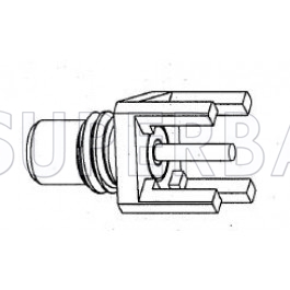 Superbat SMC Straight Jack Female PCB Through Hole Connector 50 Ohm