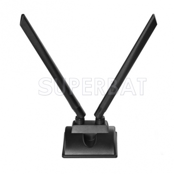 Superbat 700-960/1710-2700MHz Magnetic Base 4G LTE Cellular Dual Antenna with Extension Cable 6.56Ft SMA TS9 Connector