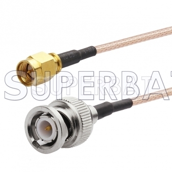 Coaxial BNC Male to SMA Male RG316 Extension Cable Ham Radio Antenna Adapter Wire Assembly for Baofeng Wouxun Icom Yaesu