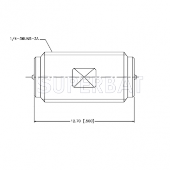 Superbat RP-SMA Jack (Male Pin) to RP-SMA Jack (Male Pin) RF Coaxial Adapter 50 Ohm Straight