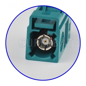 Superbat Fakra "Z" female crimp connector Waterblue /5021 Neutral coding RG316 RG174