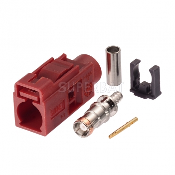 Superbat Fakra "L" female crimp connector for RG316 RG174 cable