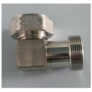 7/16 Jack Female to 7/16 Plug Male Right Angle Adapter