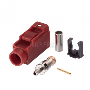 Superbat Fakra "L" female crimp connector for RG316 RG174 cable