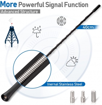 16 inches Universal AM FM Roof Mount Vehicle Antenna