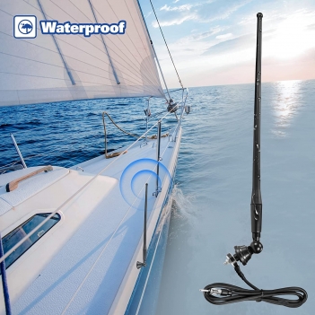 16 Inch Marine Boat Radio Antenna Rubber Duck Flexible Mast