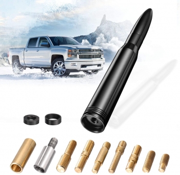 Superbat Vehicle Bullet Antenna Mast Car Truck Antenna Replacement for (2012-2018) GM Chevy Chevrolet Silverado 1500 2500 3500 HD  Colorado Avalanche Cadillac Escalade - 5.5 Inch Car Wash Proof Antenna