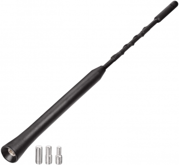 Superbat Universal Vehicle Roof Mount Rubber Antenna Mast 10 inch Flexible Car Antenna Replacement