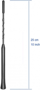 Superbat Universal Vehicle Roof Mount Rubber Antenna Mast 10 inch Flexible Car Antenna Replacement