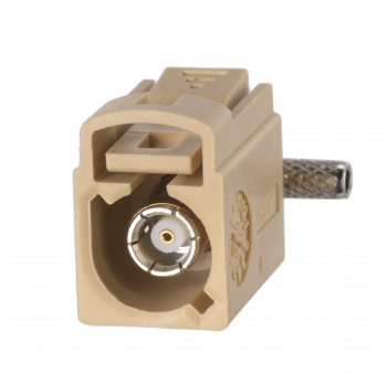 Superbat Beige Fakra Code I Female Right Angle Crimp Connector for RG316 RG174 Cable