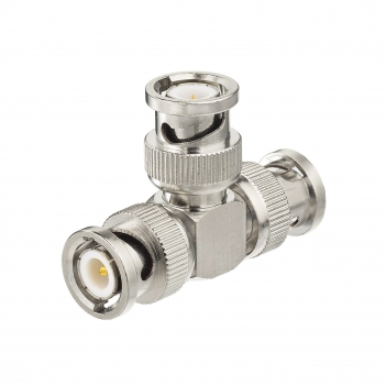 BNC Plug Male to 2 BNC Plug Male Adapter T-Shape