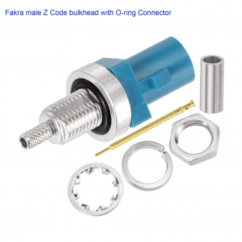 IPX / u.fl to Fakra Plug "Z" Bulkhead with O-ring Pigtail,50 Ohm, Cable 1.13mm AUTOMOTIVE ANTENNA Coaxial CABLE