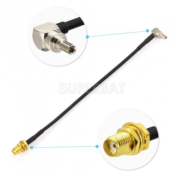 Huawei CRC9 to SMA female bulkhead Mobile Broadband Antenna RF cable