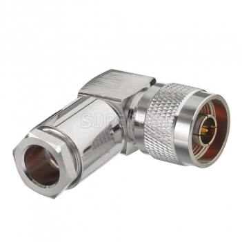 N Plug Male Connector Right Angle Clamp LMR-400
