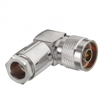 N Plug Male Connector Right Angle Clamp LMR-400