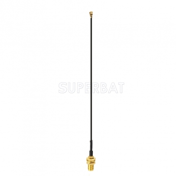 SMA BulkHead Jack to U.FL Right Angle Jack Flexible 1.37 15cm