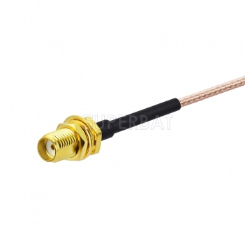 Superbat SMA socket SMA Bulkhead Pigtail cable RG178 to blank end /Stripping end /Pre-made end 6inch for Wifi Ham Radio