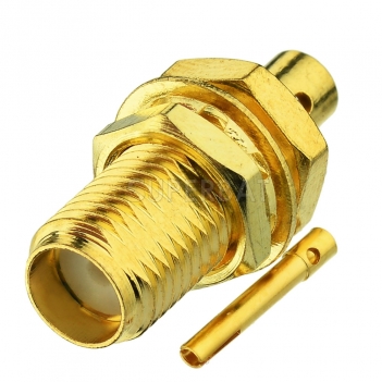 Superbat SMA Female Bulkhead Solder RF Connector for Semi-rigid 0.086" Cable RG405