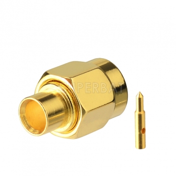 Superbat SMA Male Solder Connector for 0.141" RG402 Semi Rigid Cable