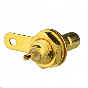 SMB Jack Male Straight Bulkhead Solder Connector