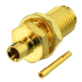 Superbat SMA Female Bulkhead Solder RF Connector for Semi-rigid 0.086" Cable RG405