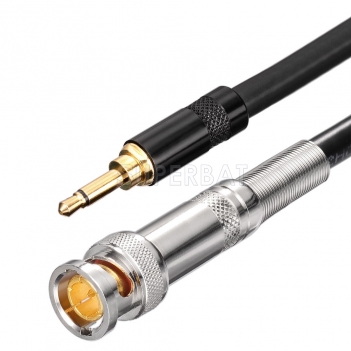 BNC Male Plug to 3.5mm Male Plug Coaxial Power Audio Cable