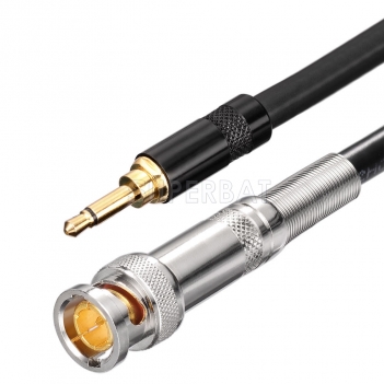 BNC plug to 3.5mm male Coaxial Power Audio Cable 1M