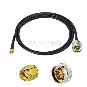 N Straight Plug to RP-SMA Straight Plug RG58 100cm