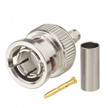 Superbat BNC Male Crimp 75 Ohm SDI Connector for Mini RG59 Belden Riser 1855A 6G-SDI 4K UHD HD Video Camera Coaxial Cable
