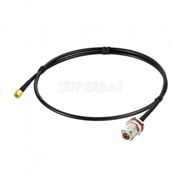 N BulkHead Jack with O-ring to SMA Straight Plug KSR195 100cm