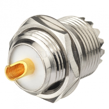 UHF Jack Female Connector Straight Bulkhead Solder