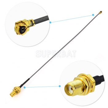 SMA female to IPX/u.FL/ IPEX uFL RF Coax Cable adapter OD1.13mm RF cable